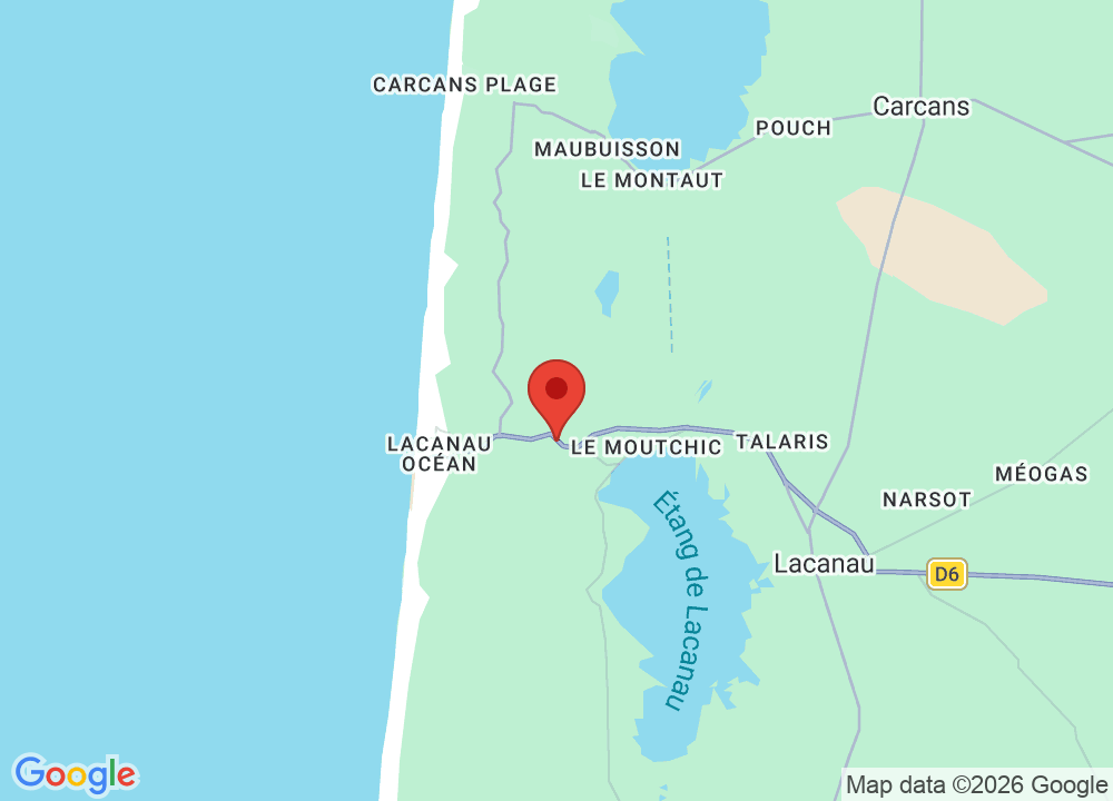 Location of Off Golf Lacanau on map
